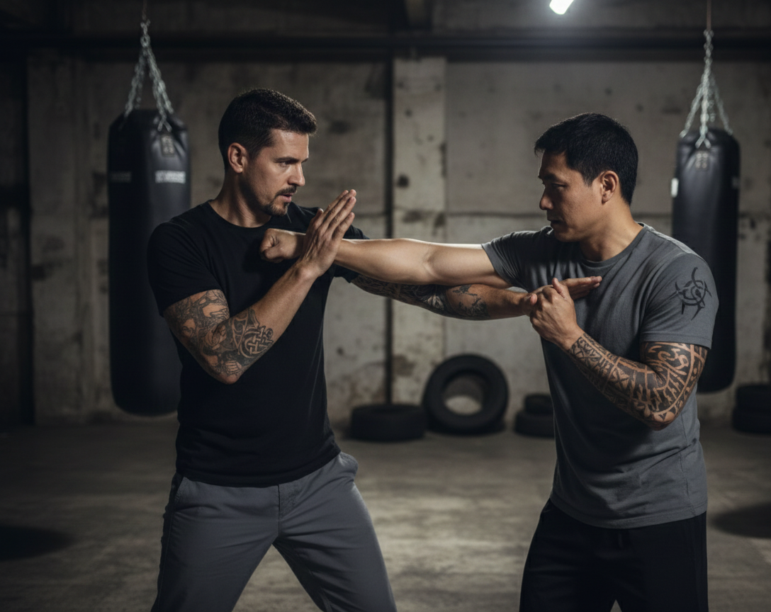 Treinamento de Panantukan - defesa de braço